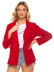 chaqueta de lana de manga larga de color sólido con solapa de moda casual NSJR33336