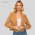 Solid Color Casual Long Sleeve Woolen Jacket NSJR33337