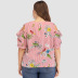 fashion round neck print off-shoulde short-sleeved t-shirt  NSJR33361