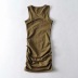 hollow sexy pleated sleeveless dress NSHS33464