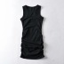 hollow sexy pleated sleeveless dress NSHS33464