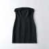 lapel sexy tube top solid color dress NSHS33465
