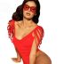 new shoulder strap fringed one-piece sexy backless swimsuit  NSHL33552