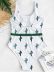 sexy cactus print one-piece swimsuit  NSHL33561