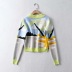 Coconut beach print long-sleeved sweater   NSAC33575