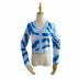 jacquard V-neck knitted cardigan  NSAC33577