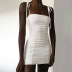 sexy sling fold drawstring strapped dress  NSZY33639