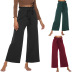 Solid color wide leg paperbag pants NSOY33774