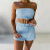casual fashion strapless tube top shorts two-piece  NSMI33801