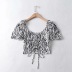 fashion zebra pattern short-sleeved T-shirt  NSAC33811