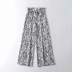 zebra pattern wide leg paperbag pants NSAC33812