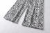 zebra pattern wide leg paperbag pants NSAC33812