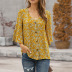 summer casual new floral print loose chiffon shirt  NSSI33865