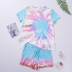 short-sleeved t-shirt shorts two-piece set  NSSI33880