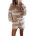 autumn tie-dye printing casual long-sleeved shorts home set NSZH33906