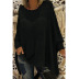 solid color loose round neck long-sleeved top NSZH33915