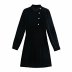 black velvet buttoned mini dress NSAM33956