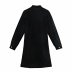 black velvet buttoned mini dress NSAM33956