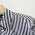 fashion lapel striped poplin blouse  NSAM33962