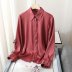 elegant satin casual solid color shirt  NSAM33975