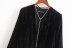 costume jewelry decorated velvet short blouse NSAM34007