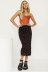 retro print high waist mid-length skirt  NSAM34019