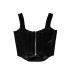 Short Velvet Waist Strap Vest NSAC34043