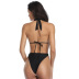 plain-colored belt V-neck backless sexy one-piece swimsuit NSHL34062