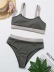 new style pure color high waist special fabric sexy bikini swimsuit  NSHL34065
