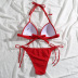 solid color split bikini swimsuit  NSHL34069