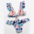 new style split lotus leaf print bikini swimsuit  NSHL34070
