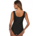 solid color mesh sexy backless one-piece swimsuit NSHL34077