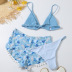 new style split high waist printed tassel three-piece bikini swimsuit NSHL34079