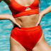 nuevo bikini dividido de cintura alta multicolor sexy de color sólido NSHL34084
