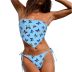 nuevo traje de baño de bikini dividido con estampado de mariposas y letras sexy NSHL34085