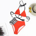 sexy solid multicolor triangle strap split bikini swimsuit  NSHL34088
