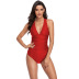 solid color multi-rope cross one-piece swimsuit  NSHL34101
