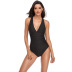 solid color multi-rope cross one-piece swimsuit  NSHL34101
