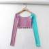 hit color long-sleeved top NSAC24839