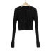 spring and autumn knit long-sleeved small cardigan short single-breasted sweater NSAC24841
