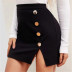 retro side-breasted high waist skirt  NSAC24853