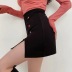 retro side-breasted high waist skirt  NSAC24853