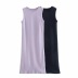 primavera nueva moda pequeño cuello redondo hilo apretado elástico delgado cintura falda NSAC24890