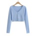 Solid color knitted cardigan  NSAC24906