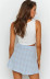 color contrast high-waisted plaid skirt NSLD24947
