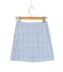 color contrast high-waisted plaid skirt NSLD24947