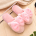 soft-soled plush bow-knot cotton slippers NSPE24984
