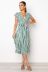  deep V striped lace two colors dress  NSCX25019