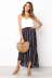 irregular mid-length vertical stripes summer skirt NSCX25025