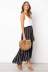 irregular mid-length vertical stripes summer skirt NSCX25025